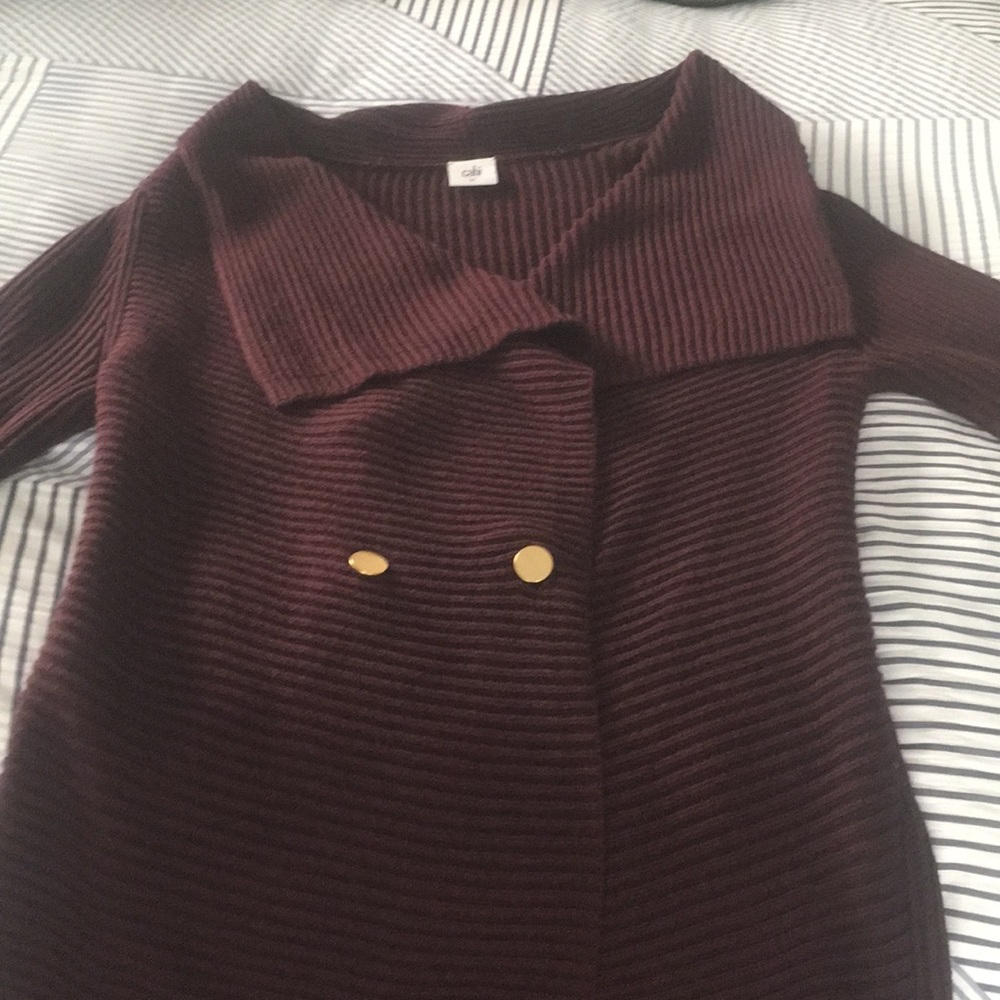Burgundy Long Sweater/Cardigan